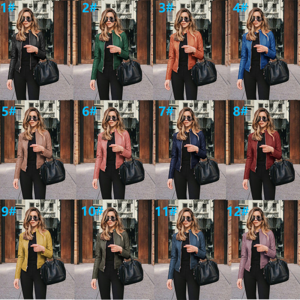 Womens fashion leather PU suit jacket OYW6036