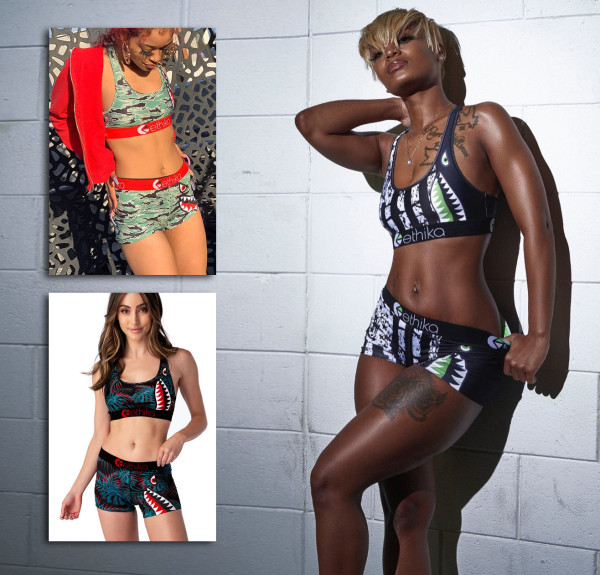 Sexy Lettter Printed Suspenders Vest With Shorts Two Pieces Sets  Y323