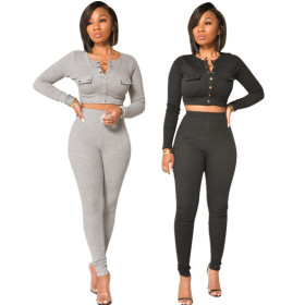 Womens autumn and winter new high elastic thin pit suit YZ647