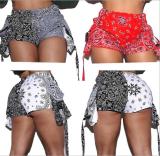 Paisley positioning print mini shorts MEY191