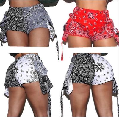 Paisley positioning print mini shorts MEY191