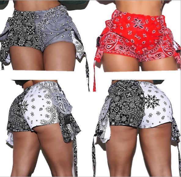 Paisley positioning print mini shorts MEY191