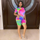 Casual fashion tie-dye printing suit TY1841