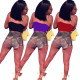 Printed corns webbing tie rope mix and match sports fashion 2-piece female set SZ9061