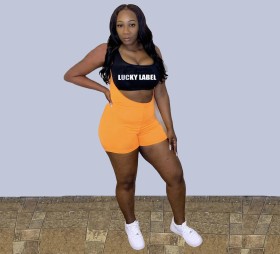 Two-piece casual sports camisole with letter printing L2155