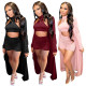 Sexy casual pleated three-piece suit F6678