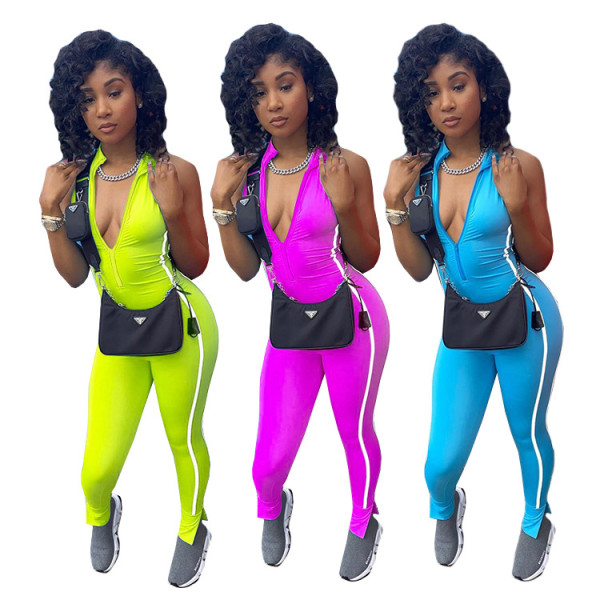 Chain-shaped temperament commuter jumpsuit women SZ9014