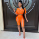 Two-piece set of solid color casual short-sleeved shorts TY2025