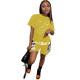 Multi-element combination digital positioning printing casual temperament commuter 2-piece female SZ