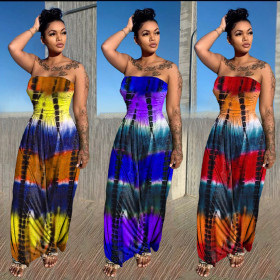 Positioning pattern strapless off-the-shoulder dress ZH8519
