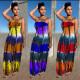 Positioning pattern strapless off-the-shoulder dress ZH8519