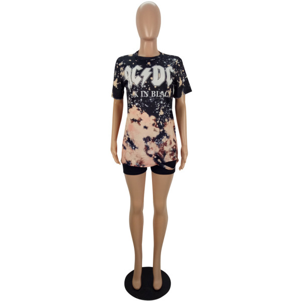 Personalized positioning printed short-sleeved T-shirt LS6364