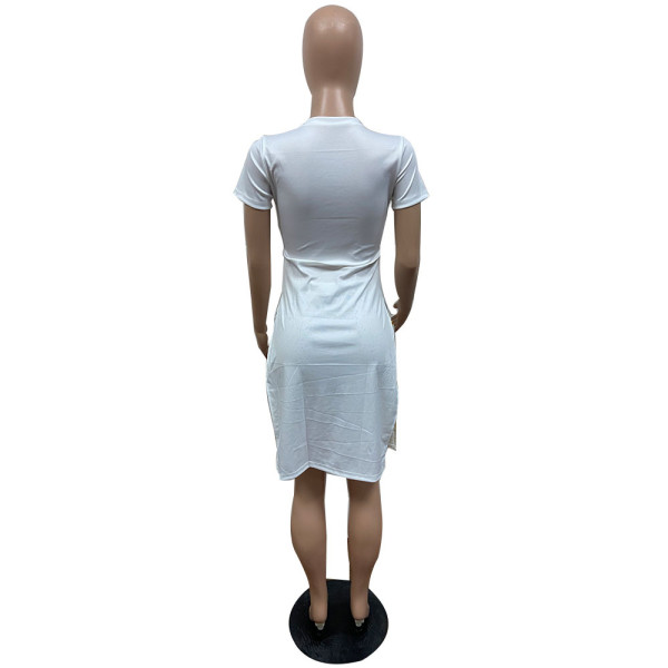 Split peach heart collar shorts suit sports two-piece suit GH039