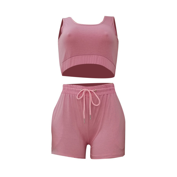 Pure color vest sports suit Sports and leisure suit Casual Womens clothing CM2133