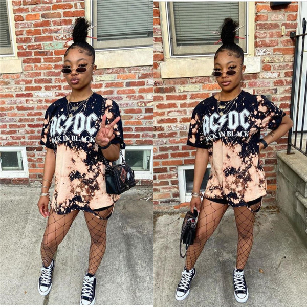 Personalized positioning printed short-sleeved T-shirt LS6364
