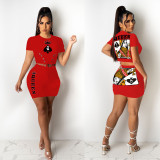 Spades Q Poker Two-Piece QUEEN Skirt Set GH024