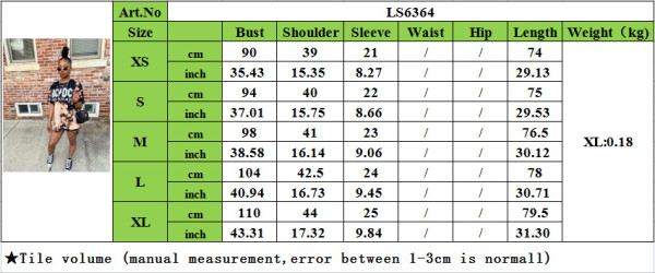 Personalized positioning printed short-sleeved T-shirt LS6364