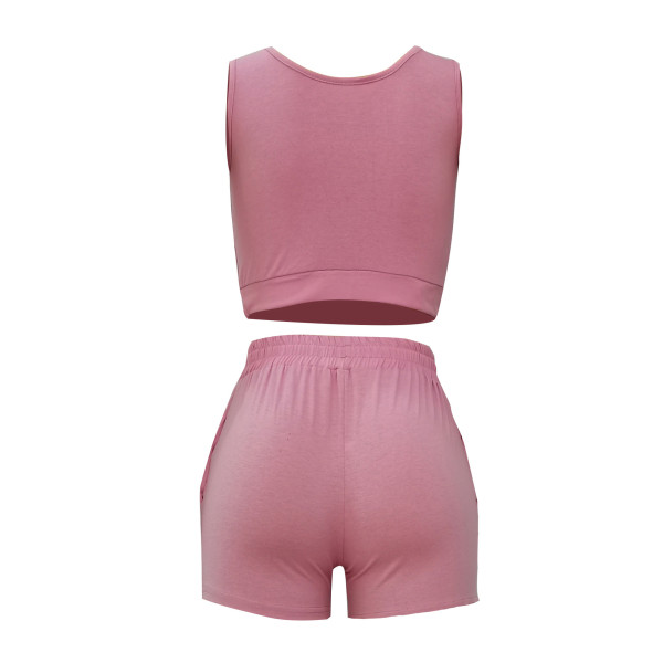 Pure color vest sports suit Sports and leisure suit Casual Womens clothing CM2133