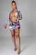 Fashion personality printing four-piece set LS6442