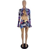 Fashion personality printing four-piece set LS6442