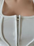 Pure color sports leisure vest sports pleated skirt two-piece suit CM2129
