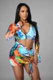 Fashion personality printing four-piece set LS6442
