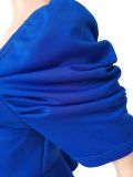 Fashion Ruffled Air Layer One-line Collar Professional Uniform Casual Wear CM2130
