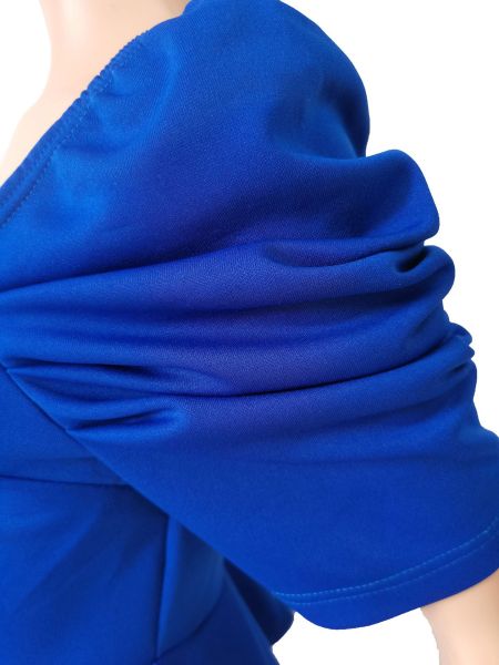 Fashion Ruffled Air Layer One-line Collar Professional Uniform Casual Wear CM2130