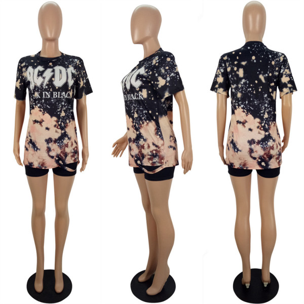 Personalized positioning printed short-sleeved T-shirt LS6364