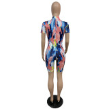 Summer print jumpsuit GH027