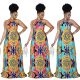 Fashionable Womens digital printing sexy halter neck big swing dress Womens dress CM2123