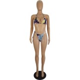 Fashion personality printing four-piece set LS6442