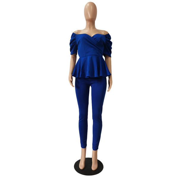 Fashion ruffled air layer business wear uniform casual suit women CM2126