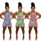 Fashion print casual slim fit jumpsuit one-piece print CM2137