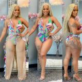 Swimsuit suit + fungus trousers D8446