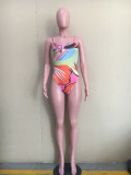 Two-piece high-definition printed one-piece swimsuit ORY5189