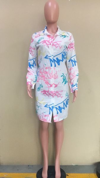 Digital print shirt dress ORY5194