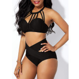 Front cross bikini split suit B9277