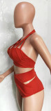 Front cross bikini split suit B9277