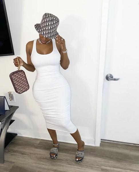 Sexy solid color zipper tie dress ORY5151
