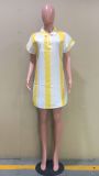 Digital printed casual shirt dress ORY5192