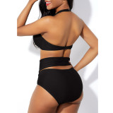 Front cross bikini split suit B9277