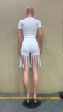 Fashion and leisure pure color tassel two-piece set ORY5193