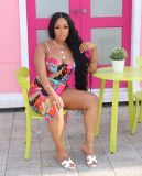 Two-piece high-definition printed one-piece swimsuit ORY5189