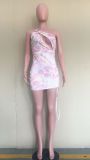 Sexy slanted shoulder sleeveless dress ORY5191