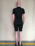 Solid color stitching letter printing casual two-piece suit ORY5153
