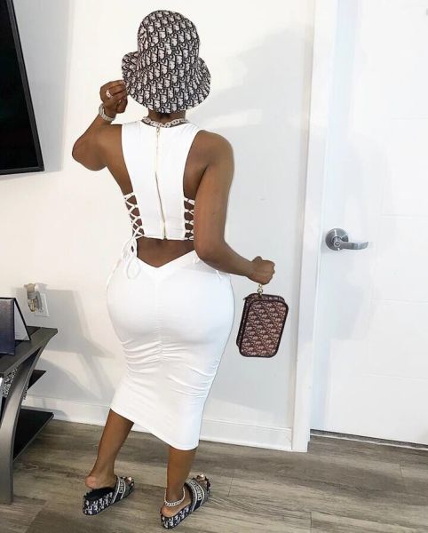 Sexy solid color zipper tie dress ORY5151