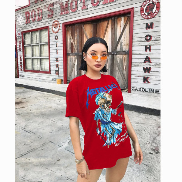 Fashion printed casual T-shirt B9265