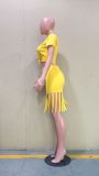 Fashion and leisure pure color tassel two-piece set ORY5193