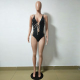 Sexy strappy one-piece swimsuit, a variety of ways to wear B9079
